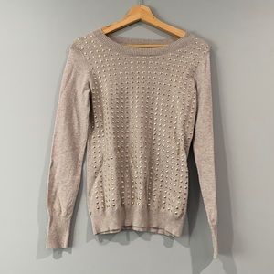 Express Sweater Gold Rhinestones Size Small
